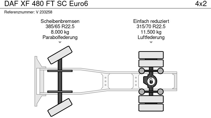 Cap tractor DAF XF 480 FT SC Euro6: Foto 9 Cap tractor DAF XF 480 FT SC Euro6: Foto 9