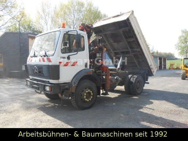 Camion basculantă, Camion cu macara Mercedes-Benz MB 1717 AK Kipper Allrad mit Kran Atlas 100.1: Foto 25