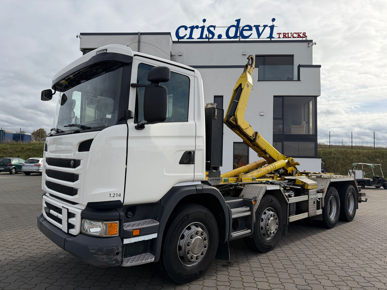 Scania P 410 8x4 Palfinger Getriebeschaden - Camion cu cârlig: Foto 1 Scania P 410 8x4 Palfinger Getriebeschaden - Camion cu cârlig: Foto 1