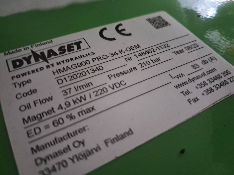 Dynaset HMAG900 - Ataşament pentru Utilaje constructii: Foto 2 Dynaset HMAG900 - Ataşament pentru Utilaje constructii: Foto 2