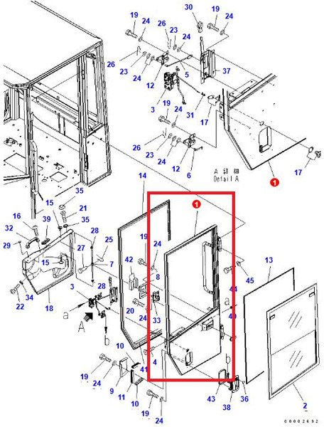 Komatsu WA100-5 DOOR ASSY 417-926-3106 - Cabină și interior pentru Utilaje constructii: Foto 2 Komatsu WA100-5 DOOR ASSY 417-926-3106 - Cabină și interior pentru Utilaje constructii: Foto 2