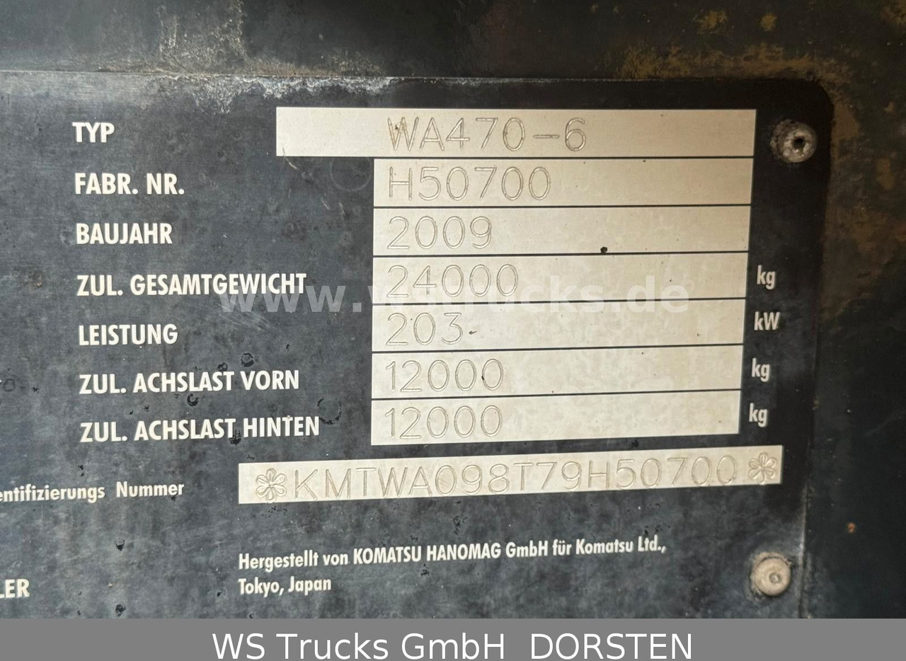 Încărcător frontal pe pneuri Komatsu WA 470-6 9t Schaufel Waage LED: Foto 6 Încărcător frontal pe pneuri Komatsu WA 470-6 9t Schaufel Waage LED: Foto 6
