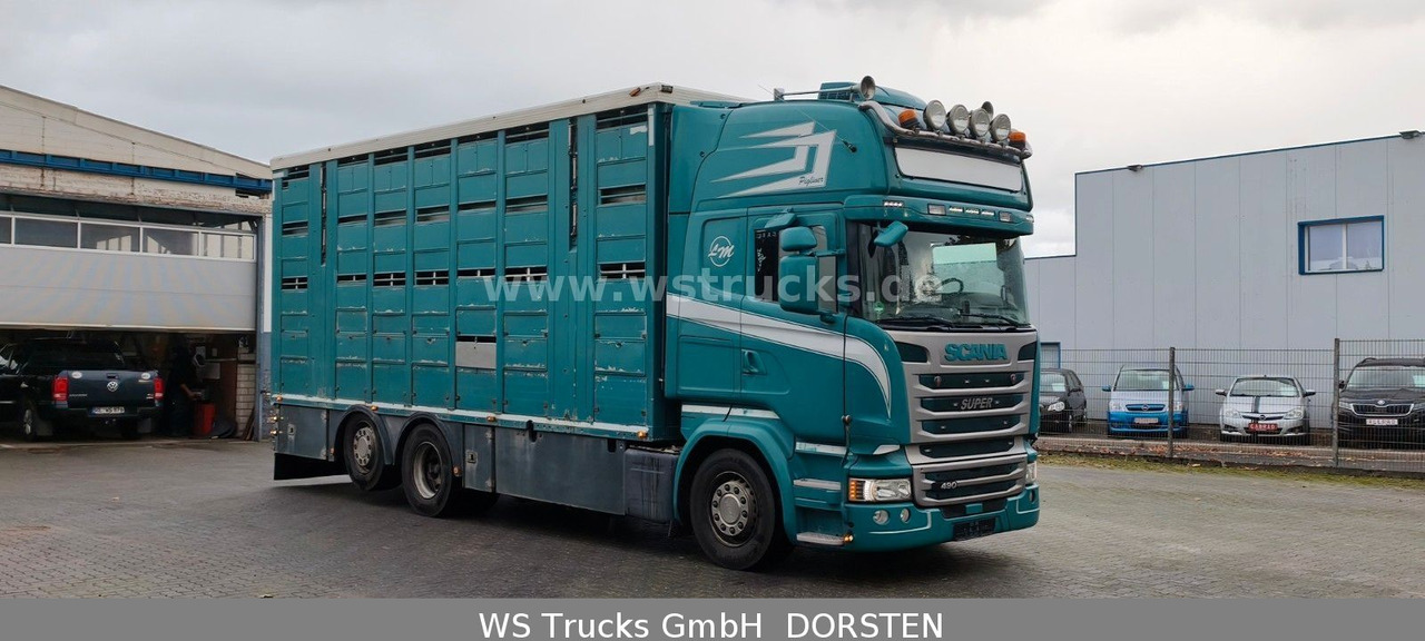 Scania R 490 Topline Menke 4 Stock Hubdach | Retader - Camion transport cai: Foto 2 Scania R 490 Topline Menke 4 Stock Hubdach | Retader - Camion transport cai: Foto 2