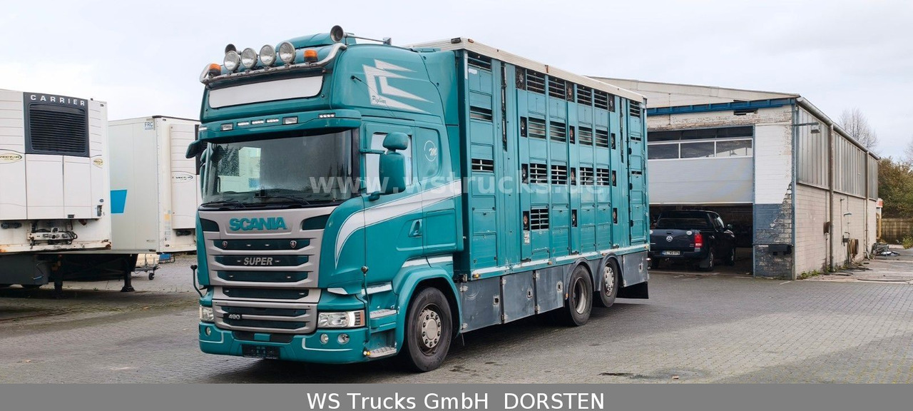 Scania R 490 Topline Menke 4 Stock Hubdach | Retader - Camion transport cai: Foto 1 Scania R 490 Topline Menke 4 Stock Hubdach | Retader - Camion transport cai: Foto 1