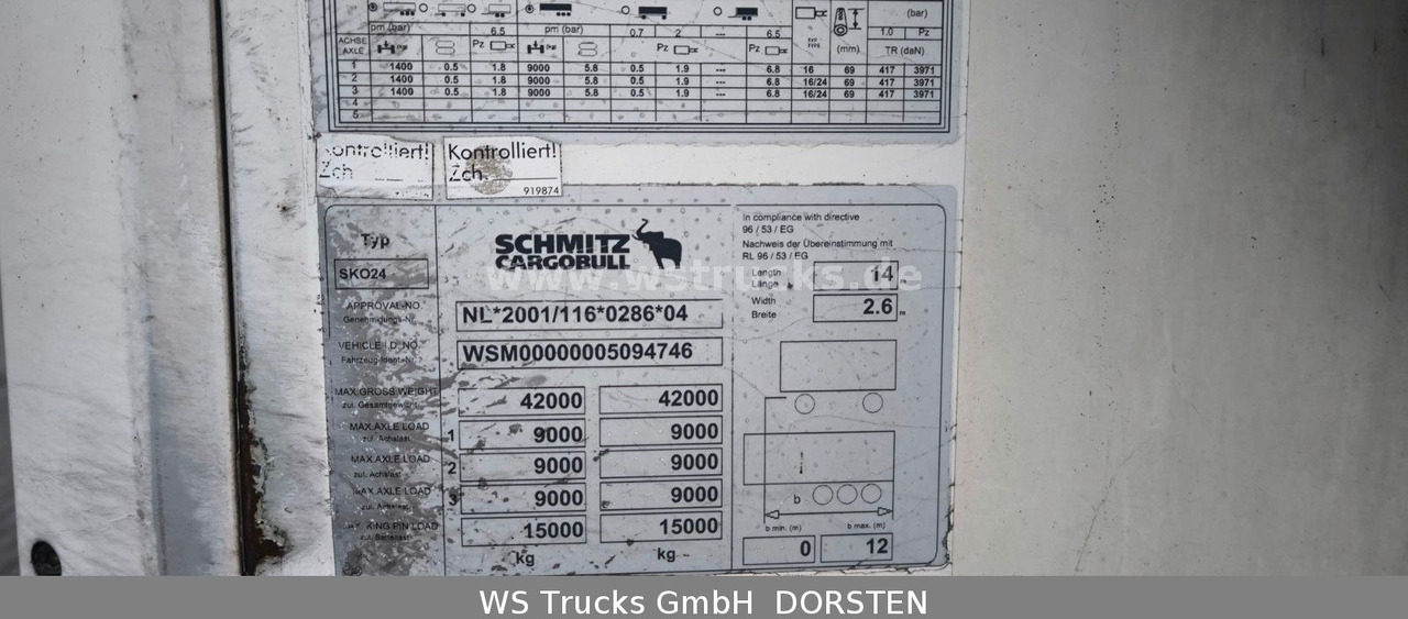 Semiremorcă frigider Schmitz Cargobull SKO 24 Kühlauflieger | Rohrbahn Vector 1850Mt: Foto 6