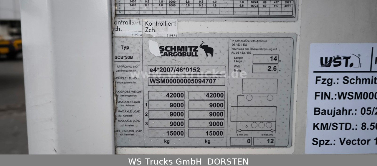 Schmitz Cargobull SKO 24 Kühlauflieger Vector 1550 Strom/Diesel - Semiremorcă furgon: Foto 5 Schmitz Cargobull SKO 24 Kühlauflieger Vector 1550 Strom/Diesel - Semiremorcă furgon: Foto 5