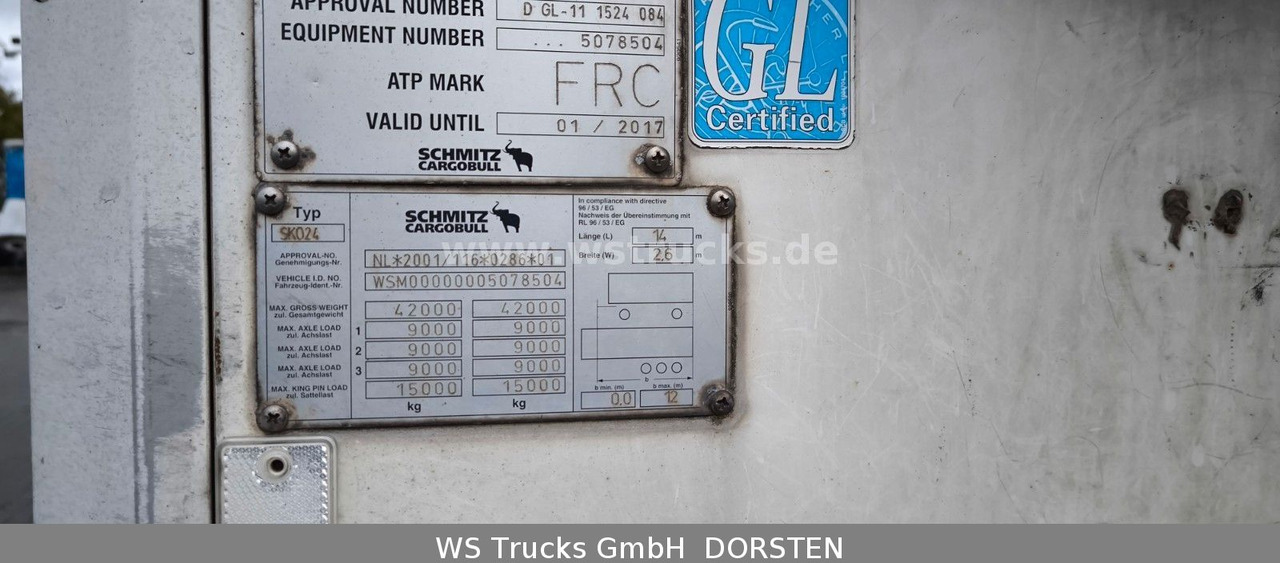 Schmitz Cargobull SKO 24 Kühlauflieger | Vector 1850 MT | LBW - Semiremorcă furgon: Foto 4 Schmitz Cargobull SKO 24 Kühlauflieger | Vector 1850 MT | LBW - Semiremorcă furgon: Foto 4