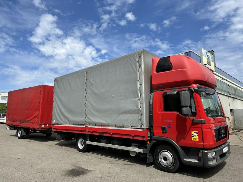 MAN MAN 8.180 Zug mit SAXAS 1-Achs Anh Topsleeper - Camion cu prelată: Foto 2 MAN MAN 8.180 Zug mit SAXAS 1-Achs Anh Topsleeper - Camion cu prelată: Foto 2