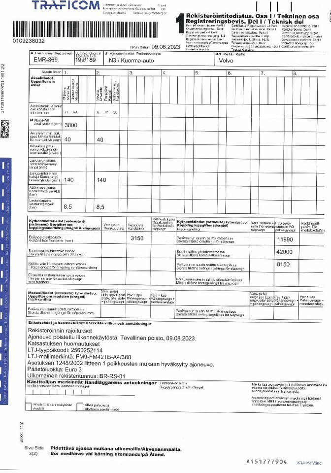 Cap tractor Volvo FM 9: Foto 12