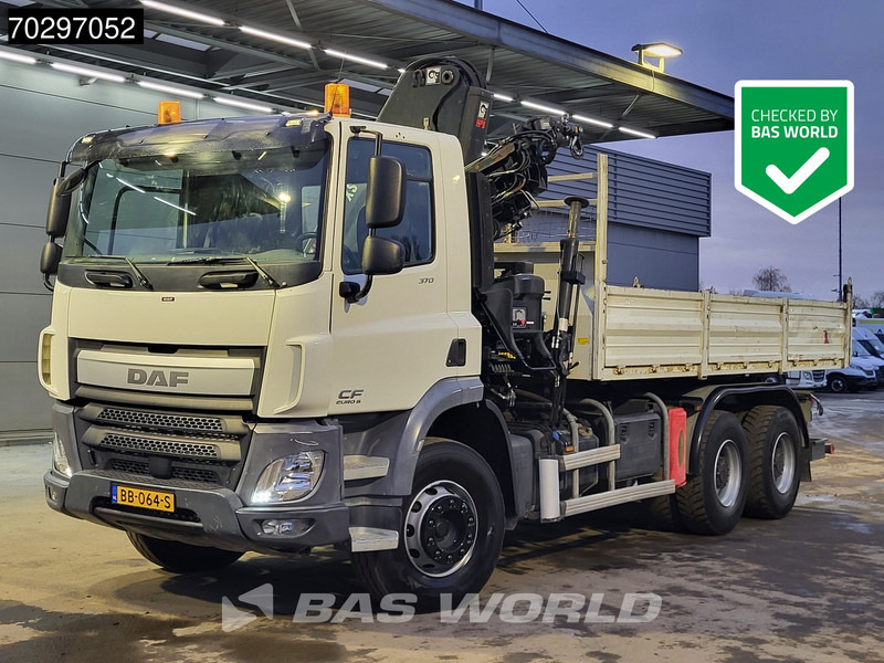 DAF CF 370 CF 6X4 HIAB 144 BS-3 HIDUO Crane Kran 8m3 Tipper Big-Axle Steelsuspension Euro 6 - Camion basculantă, Camion cu macara: Foto 1 DAF CF 370 CF 6X4 HIAB 144 BS-3 HIDUO Crane Kran 8m3 Tipper Big-Axle Steelsuspension Euro 6 - Camion basculantă, Camion cu macara: Foto 1