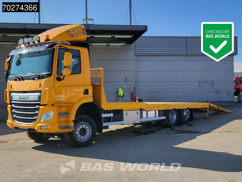 DAF CF 440 6X2 Machine transporter Hydraulic ramps Lift+lenkachse ACC Euro 6 - Camion transport auto: Foto 1 DAF CF 440 6X2 Machine transporter Hydraulic ramps Lift+lenkachse ACC Euro 6 - Camion transport auto: Foto 1