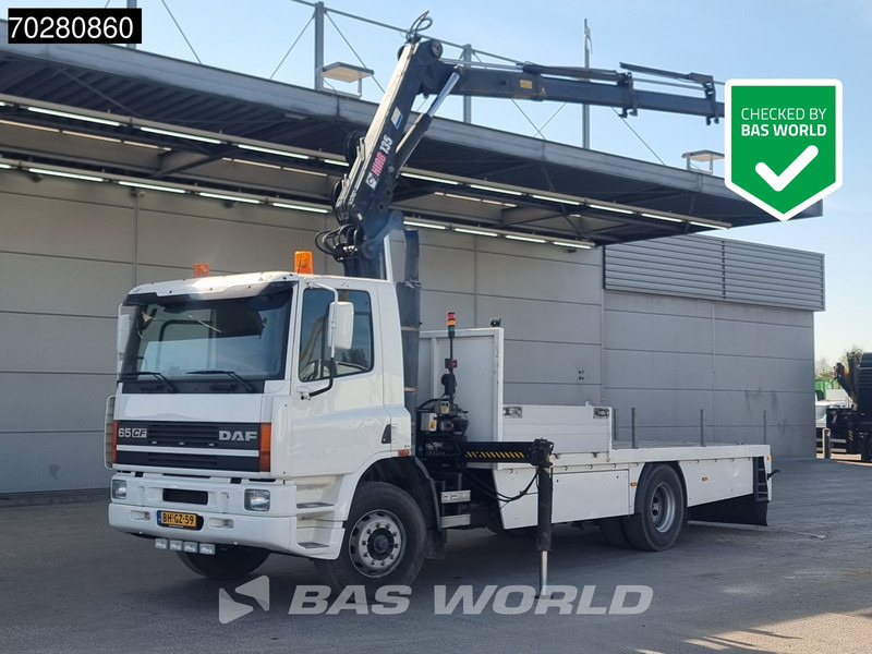 DAF CF65. 220 4X2 NL-Truck Hiab 135-3 Kran Crane Remote Euro 2 - Camion platformă, Camion cu macara: Foto 1 DAF CF65. 220 4X2 NL-Truck Hiab 135-3 Kran Crane Remote Euro 2 - Camion platformă, Camion cu macara: Foto 1