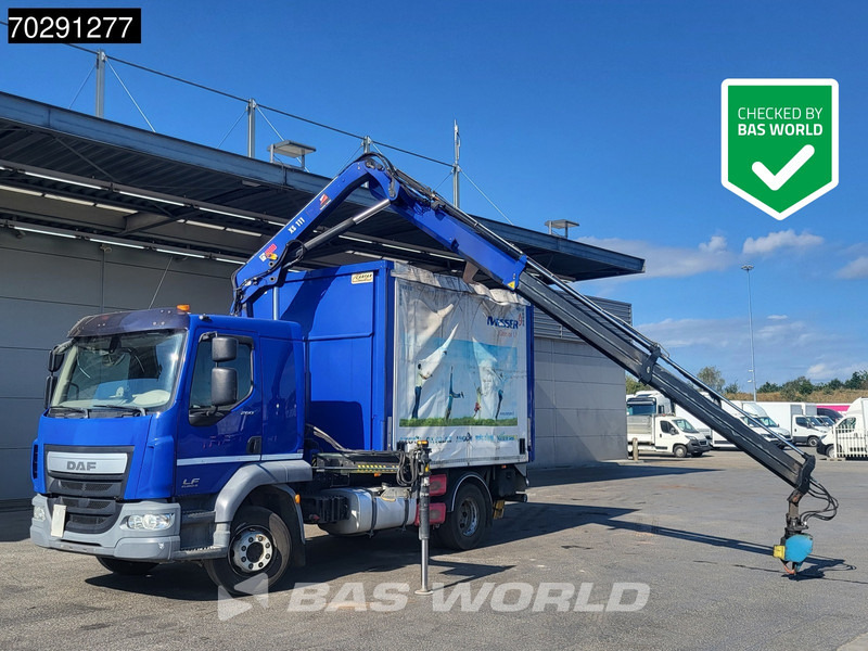 DAF LF 260 LF 4X2 HIAB 111 B-2 Hiduo Crane Kran Remote control Tailgate Automatic ACC Euro 6 - Camion platformă, Camion cu macara: Foto 1 DAF LF 260 LF 4X2 HIAB 111 B-2 Hiduo Crane Kran Remote control Tailgate Automatic ACC Euro 6 - Camion platformă, Camion cu macara: Foto 1
