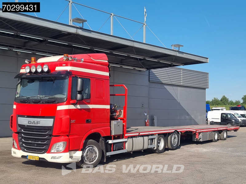 DAF XF 440 6X2 NL-combi Transporter HMF 900-K2 Kran Winch Lift-Lenkachse Euro 6 - Camion platformă, Camion cu macara: Foto 5 DAF XF 440 6X2 NL-combi Transporter HMF 900-K2 Kran Winch Lift-Lenkachse Euro 6 - Camion platformă, Camion cu macara: Foto 5