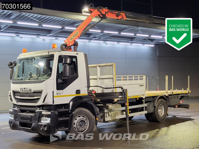 Iveco Stralis 310 4X2 Palfinger PK 12002 EH Kran Crane Steelsuspension Automatic Euro 6 - Camion platformă, Camion cu macara: Foto 1 Iveco Stralis 310 4X2 Palfinger PK 12002 EH Kran Crane Steelsuspension Automatic Euro 6 - Camion platformă, Camion cu macara: Foto 1
