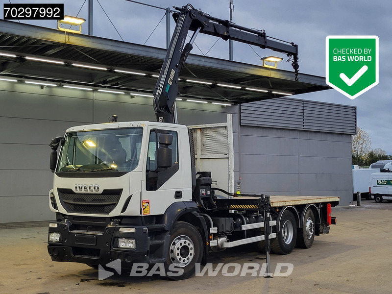 Iveco Stralis 310 Stralis 6X2 HIAB 144 BS-2 Crane Kran Lift+Steering-Axle Manual Euro 5 - Camion platformă, Camion cu macara: Foto 1 Iveco Stralis 310 Stralis 6X2 HIAB 144 BS-2 Crane Kran Lift+Steering-Axle Manual Euro 5 - Camion platformă, Camion cu macara: Foto 1