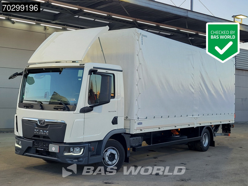 MAN TGL 12.250 4X2 LIKE NEW! 12tonner Curtainsider 1500kg Ladebordwand Euro 6 - Camion cu prelată: Foto 1 MAN TGL 12.250 4X2 LIKE NEW! 12tonner Curtainsider 1500kg Ladebordwand Euro 6 - Camion cu prelată: Foto 1