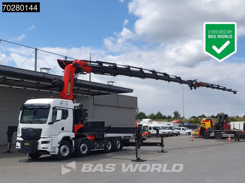 MAN TGS 35.520 8X4 Palfinger PK135.002 TEC 7 Kran Crane Hydrodrive Lift+steering axle Navi LED Euro 6 - Camion platformă, Camion cu macara: Foto 1 MAN TGS 35.520 8X4 Palfinger PK135.002 TEC 7 Kran Crane Hydrodrive Lift+steering axle Navi LED Euro 6 - Camion platformă, Camion cu macara: Foto 1