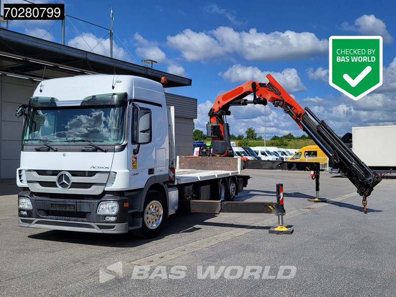 Mercedes-Benz Actros 2544 6X2 Palfinger PK 53002 SH Kran Crane Lift-Lenkachse Euro 5 - Camion platformă, Camion cu macara: Foto 1 Mercedes-Benz Actros 2544 6X2 Palfinger PK 53002 SH Kran Crane Lift-Lenkachse Euro 5 - Camion platformă, Camion cu macara: Foto 1