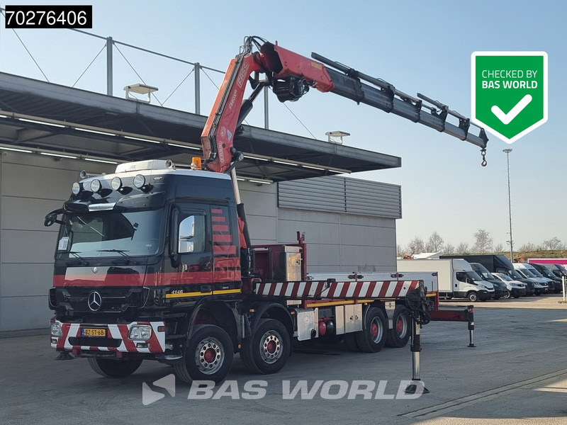 Mercedes-Benz Actros 4146 8X4 FASSI F600AXP.26 Crane Kran NL-Truck Euro 5 - Camion platformă, Camion cu macara: Foto 1 Mercedes-Benz Actros 4146 8X4 FASSI F600AXP.26 Crane Kran NL-Truck Euro 5 - Camion platformă, Camion cu macara: Foto 1