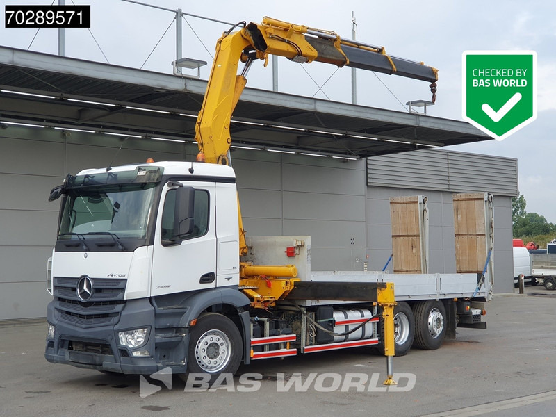 Mercedes-Benz Antos 2542 6X2 Fassi F330A023 Crane Kran Hydraulic ramps Retarder Lift+steering Euro 6 - Camion platformă, Camion cu macara: Foto 1 Mercedes-Benz Antos 2542 6X2 Fassi F330A023 Crane Kran Hydraulic ramps Retarder Lift+steering Euro 6 - Camion platformă, Camion cu macara: Foto 1