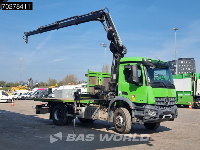 Camion platformă, Camion cu macara Mercedes-Benz Arocs 1830 4X2 Hiab 122 ES-3 HIPRO Kran Crane Big-Axle Euro 6: Foto 9