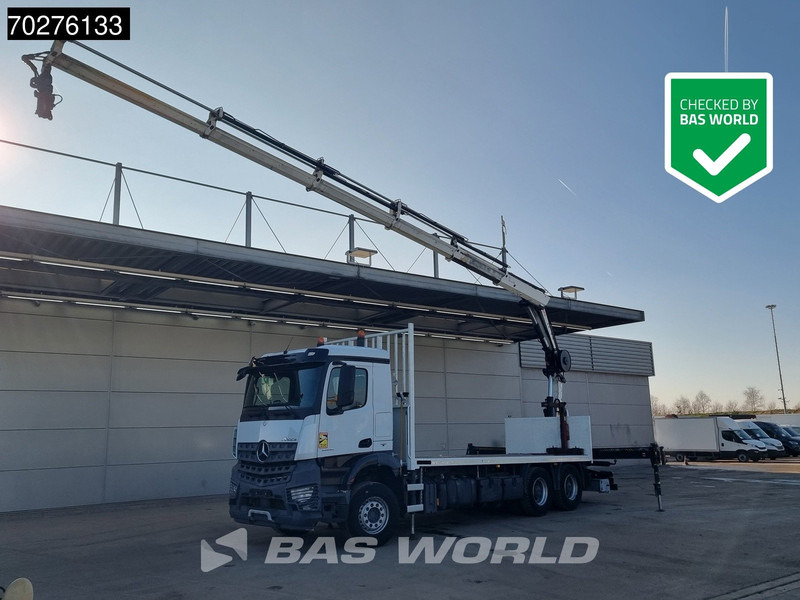 Mercedes-Benz Arocs 2636 6X4 HIAB X-HIDUO 188 ES-S Crane Kran Big axle Euro 6 - Camion platformă, Camion cu macara: Foto 1 Mercedes-Benz Arocs 2636 6X4 HIAB X-HIDUO 188 ES-S Crane Kran Big axle Euro 6 - Camion platformă, Camion cu macara: Foto 1