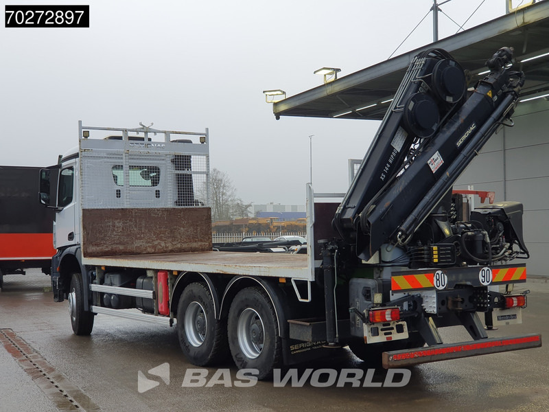Camion platformă, Camion cu macara Mercedes-Benz Arocs 2636 6X4 Hiab 144 E-3 Hipro Kran Crane Remote Full Steel Euro 6: Foto 13