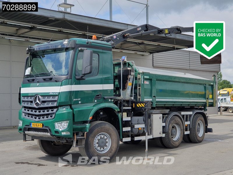 Mercedes-Benz Arocs 3342 Arocs 6X6 NL-Truck HMF 1643 Z-Crane Kran Steering Axle Big-Axle Euro 6 - Camion basculantă, Camion cu macara: Foto 1 Mercedes-Benz Arocs 3342 Arocs 6X6 NL-Truck HMF 1643 Z-Crane Kran Steering Axle Big-Axle Euro 6 - Camion basculantă, Camion cu macara: Foto 1