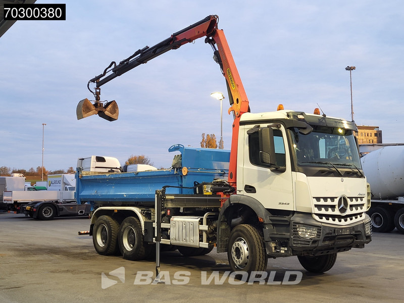 Mercedes-Benz Arocs 3343 6X4 Palfinger PK12.501 SLD Kran Crane 7m3 tipper Big-Axle Automatic Euro 6 - Camion basculantă, Camion cu macara: Foto 3 Mercedes-Benz Arocs 3343 6X4 Palfinger PK12.501 SLD Kran Crane 7m3 tipper Big-Axle Automatic Euro 6 - Camion basculantă, Camion cu macara: Foto 3