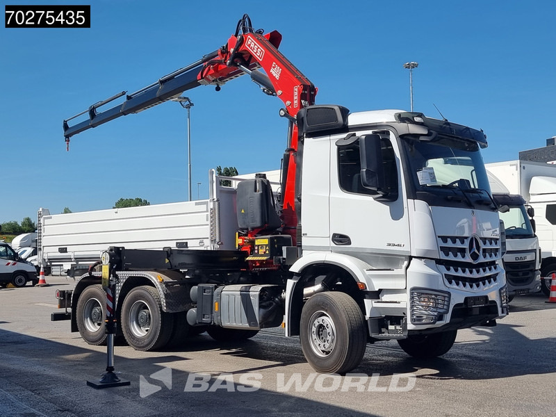 Mercedes-Benz Arocs 3348 6X4 Fassi F255A2.24 Kran Crane 9m3 3-Sided Tipper Big-Axle Euro 6 - Camion basculantă, Camion cu macara: Foto 3 Mercedes-Benz Arocs 3348 6X4 Fassi F255A2.24 Kran Crane 9m3 3-Sided Tipper Big-Axle Euro 6 - Camion basculantă, Camion cu macara: Foto 3