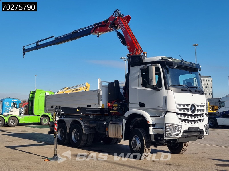 Mercedes-Benz Arocs 3348 6X6 Full Steel Retarder Fassi 25T/M Crane Kran Euro 6 - Camion basculantă, Camion cu macara: Foto 3 Mercedes-Benz Arocs 3348 6X6 Full Steel Retarder Fassi 25T/M Crane Kran Euro 6 - Camion basculantă, Camion cu macara: Foto 3