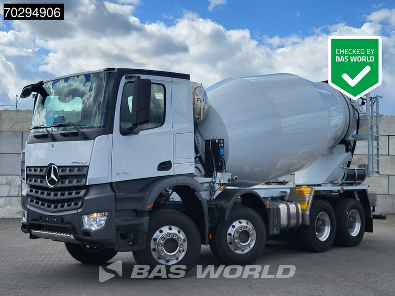 Mercedes-Benz Arocs 3743 8X4 New! 10m3 FML BSH 103 Mixer Steelsuspension Big-Axle Automatic Euro 6 - Autobetonieră: Foto 1 Mercedes-Benz Arocs 3743 8X4 New! 10m3 FML BSH 103 Mixer Steelsuspension Big-Axle Automatic Euro 6 - Autobetonieră: Foto 1