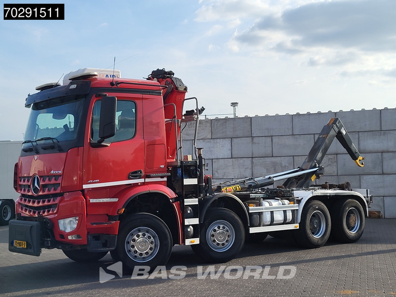 Camion cu cârlig, Camion cu macara Mercedes-Benz Arocs 4145 8X4 NL-Truck HMF RCL 5300 Crane Hyva 26-51-S Hooklift Steelsuspension Big-Axle Automatic Euro 6: Foto 11 Camion cu cârlig, Camion cu macara Mercedes-Benz Arocs 4145 8X4 NL-Truck HMF RCL 5300 Crane Hyva 26-51-S Hooklift Steelsuspension Big-Axle Automatic Euro 6: Foto 11