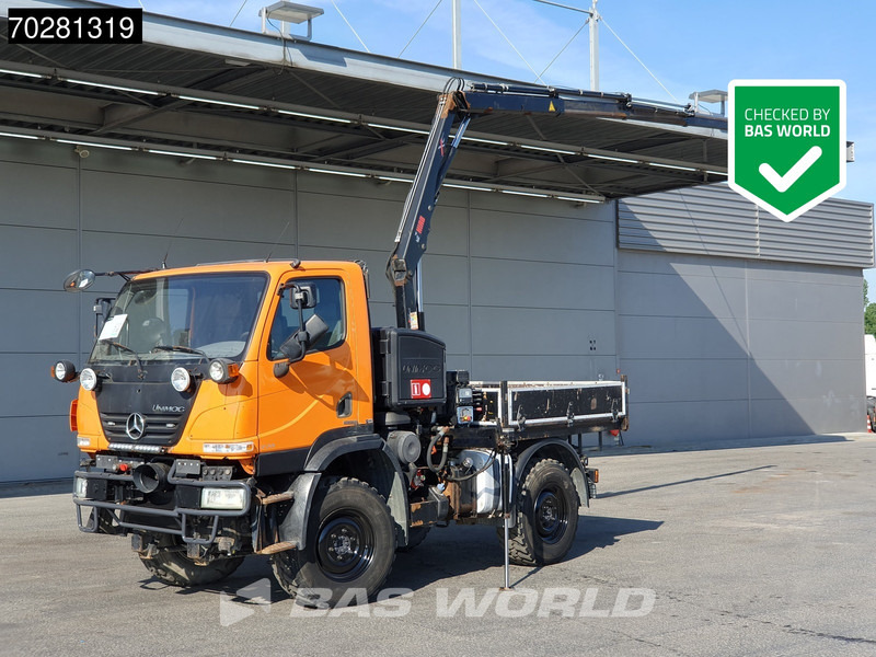 Mercedes-Benz U20 4X4 Hiab 022D-3 HIDUO Kran Crane Hydraulic Euro 5 - Camion platformă, Camion cu macara: Foto 1 Mercedes-Benz U20 4X4 Hiab 022D-3 HIDUO Kran Crane Hydraulic Euro 5 - Camion platformă, Camion cu macara: Foto 1