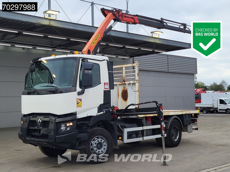 Renault C 380 C 4X2 Palfinger PK12.501 Crane Big-Axle Steelsuspension Automatic Euro 6 - Camion platformă, Camion cu macara: Foto 1 Renault C 380 C 4X2 Palfinger PK12.501 Crane Big-Axle Steelsuspension Automatic Euro 6 - Camion platformă, Camion cu macara: Foto 1