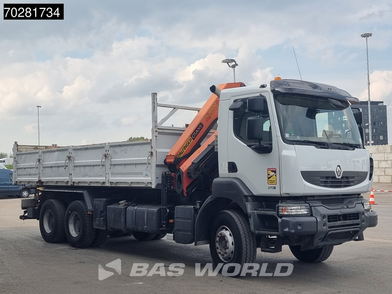 Camion basculantă, Camion cu macara Renault Kerax 370 6X4 Palfinger PK16502 Kran Crane Big-Axle Steel suspension Euro 4: Foto 12