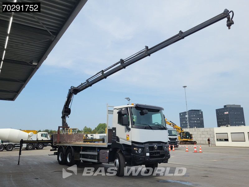Renault Premium 380 6X4 HIAB X-HIDUO 188 E-5 Crane Steelsuspension Big-Axle Automatic Euro 6 - Camion platformă, Camion cu macara: Foto 3 Renault Premium 380 6X4 HIAB X-HIDUO 188 E-5 Crane Steelsuspension Big-Axle Automatic Euro 6 - Camion platformă, Camion cu macara: Foto 3
