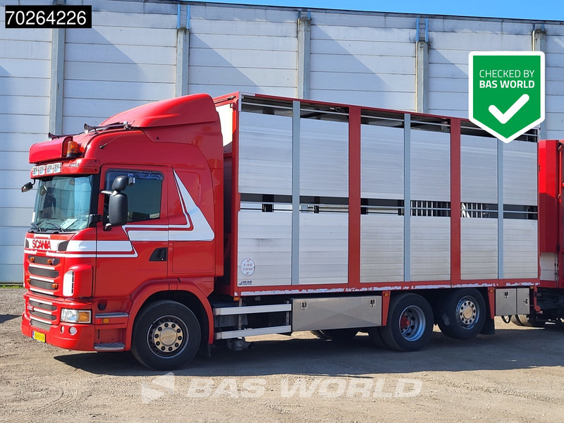 Scania G420 6X2 Van Dijk Cattle transport Liftable floor Lift-Asche Euro 5 - Camion furgon: Foto 1 Scania G420 6X2 Van Dijk Cattle transport Liftable floor Lift-Asche Euro 5 - Camion furgon: Foto 1