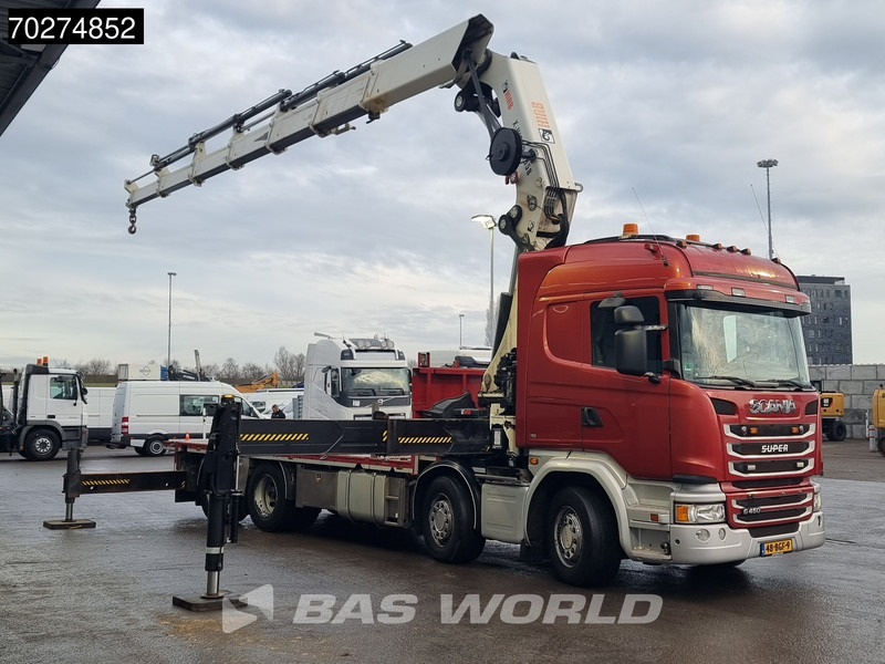 Scania G450 8X2 NL-Truck Hiab X-HIPRO 1058EP-6 Kran Front stab Retarder Euro 6 - Camion platformă, Camion cu macara: Foto 3 Scania G450 8X2 NL-Truck Hiab X-HIPRO 1058EP-6 Kran Front stab Retarder Euro 6 - Camion platformă, Camion cu macara: Foto 3