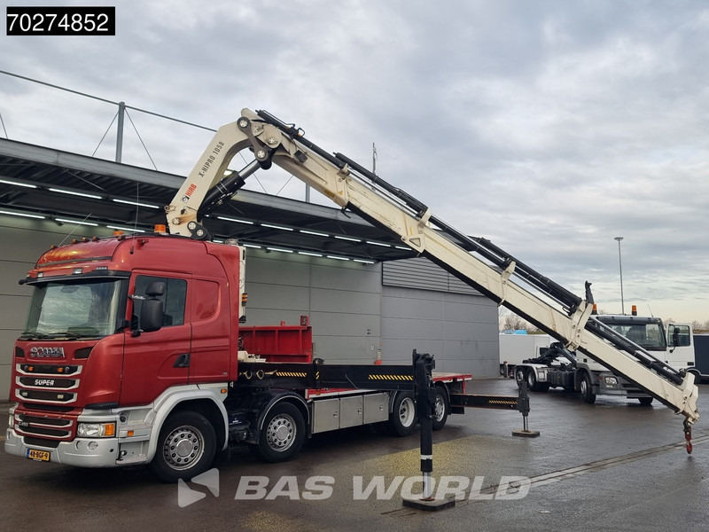 Scania G450 8X2 NL-Truck Hiab X-HIPRO 1058EP-6 Kran Front stab Retarder Euro 6 - Camion platformă, Camion cu macara: Foto 5 Scania G450 8X2 NL-Truck Hiab X-HIPRO 1058EP-6 Kran Front stab Retarder Euro 6 - Camion platformă, Camion cu macara: Foto 5