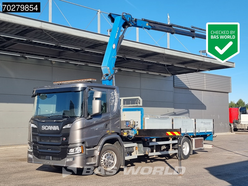 Scania P280 4X2 HMF Euro 6 - Camion platformă, Camion cu macara: Foto 1 Scania P280 4X2 HMF Euro 6 - Camion platformă, Camion cu macara: Foto 1