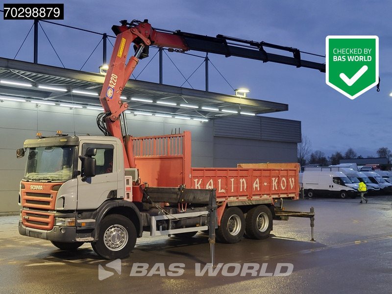 Scania P340 6X4 HMF 4220 K6 Crane Winch Tipper Full Steel Manual Gearbox - Camion basculantă, Camion cu macara: Foto 1 Scania P340 6X4 HMF 4220 K6 Crane Winch Tipper Full Steel Manual Gearbox - Camion basculantă, Camion cu macara: Foto 1