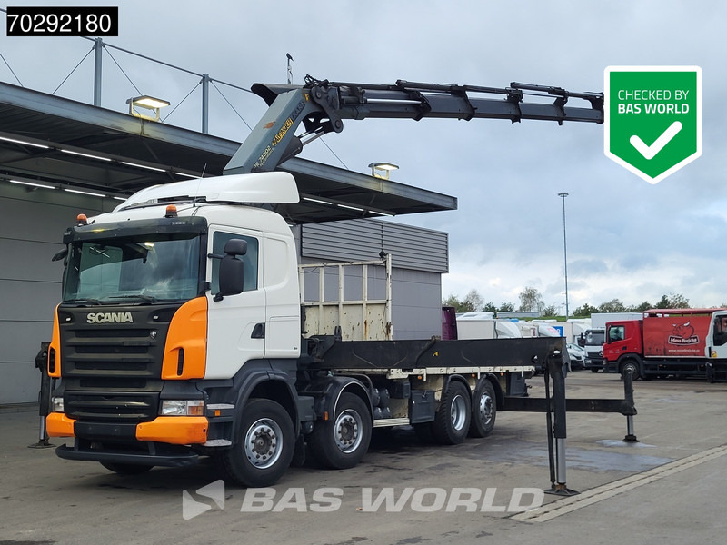 Scania R420 8X2 Palfinger PK74002 Kran Crane Retarder Lift-Steering Axle Euro 4 - Camion platformă, Camion cu macara: Foto 1 Scania R420 8X2 Palfinger PK74002 Kran Crane Retarder Lift-Steering Axle Euro 4 - Camion platformă, Camion cu macara: Foto 1