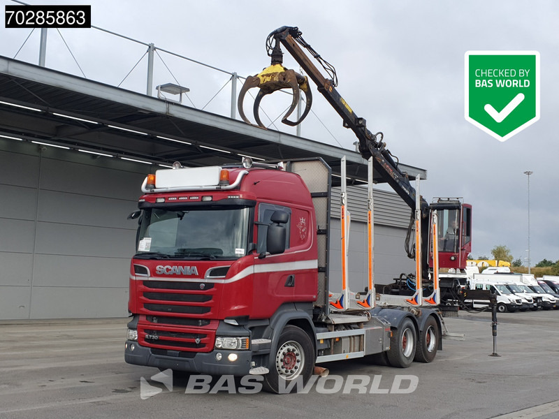Scania R730 R 6X4 HIAB F108S 79 Crane Retarder Xenon BigAxle Loglift Automatic ACC Euro 6 - Camion forestier, Camion cu macara: Foto 1 Scania R730 R 6X4 HIAB F108S 79 Crane Retarder Xenon BigAxle Loglift Automatic ACC Euro 6 - Camion forestier, Camion cu macara: Foto 1