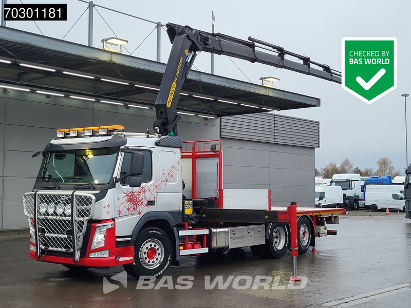 Volvo FM 410 FM 6X2 Palfinger PK 26002-EH E Kran Crane Lift +steering axle Automatic Euro 6 - Camion platformă, Camion cu macara: Foto 1 Volvo FM 410 FM 6X2 Palfinger PK 26002-EH E Kran Crane Lift +steering axle Automatic Euro 6 - Camion platformă, Camion cu macara: Foto 1
