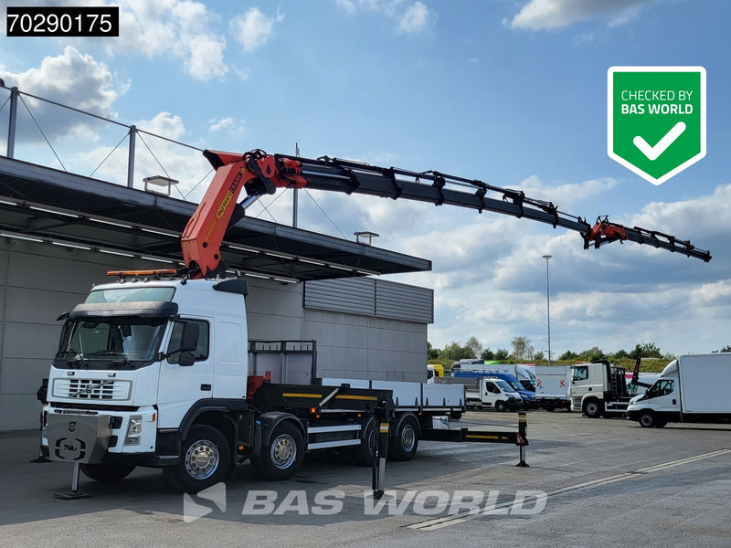 Volvo FM 480 8X2 Palfinger PK85002 Crane+Jib Lifting-Axle Big-Axle Automatic Euro 4 - Camion platformă, Camion cu macara: Foto 1 Volvo FM 480 8X2 Palfinger PK85002 Crane+Jib Lifting-Axle Big-Axle Automatic Euro 4 - Camion platformă, Camion cu macara: Foto 1