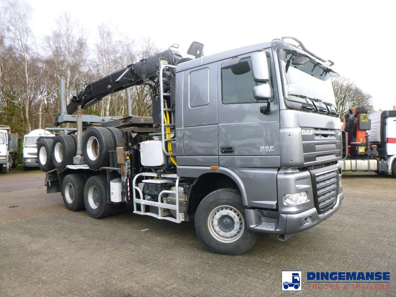 DAF XF 105.510 6x4 + Loglift F281S83 crane / timber truck + dolly - Camion forestier, Camion cu macara: Foto 2 DAF XF 105.510 6x4 + Loglift F281S83 crane / timber truck + dolly - Camion forestier, Camion cu macara: Foto 2