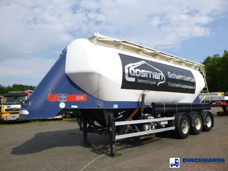 Feldbinder Powder tank alu 40 m3 / 1 comp + compressor - Semiremorcă cisternă: Foto 1 Feldbinder Powder tank alu 40 m3 / 1 comp + compressor - Semiremorcă cisternă: Foto 1