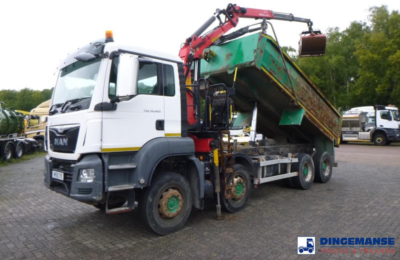 MAN TGS 35.400 8X4 RHD tipper + Palfinger Epsilon M125L - Camion cu macara: Foto 1 MAN TGS 35.400 8X4 RHD tipper + Palfinger Epsilon M125L - Camion cu macara: Foto 1